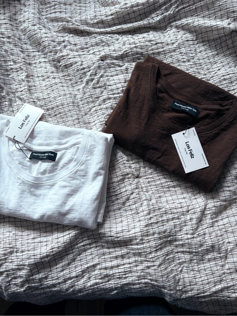 NWT Pool House Los Feliz Crop muscle tee pack of 2